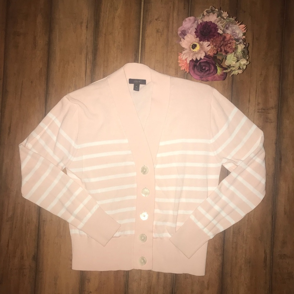 J. Crew Lightweight Striped Cardigan